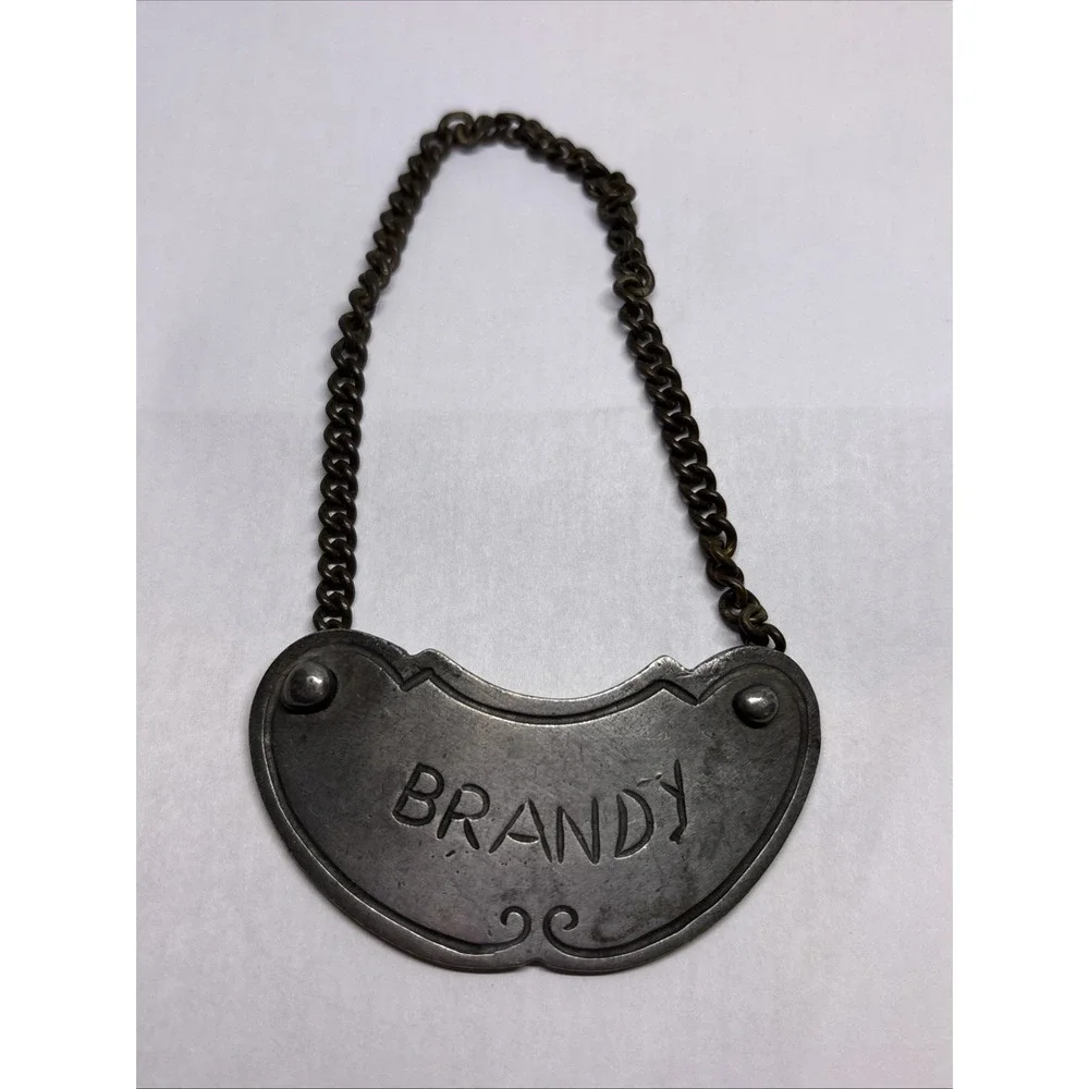Vintage Metal Bottle Label Scotch Made Italy